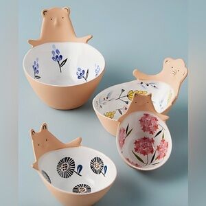 Anthropologie Bear Ceramic Measuring Cup Set